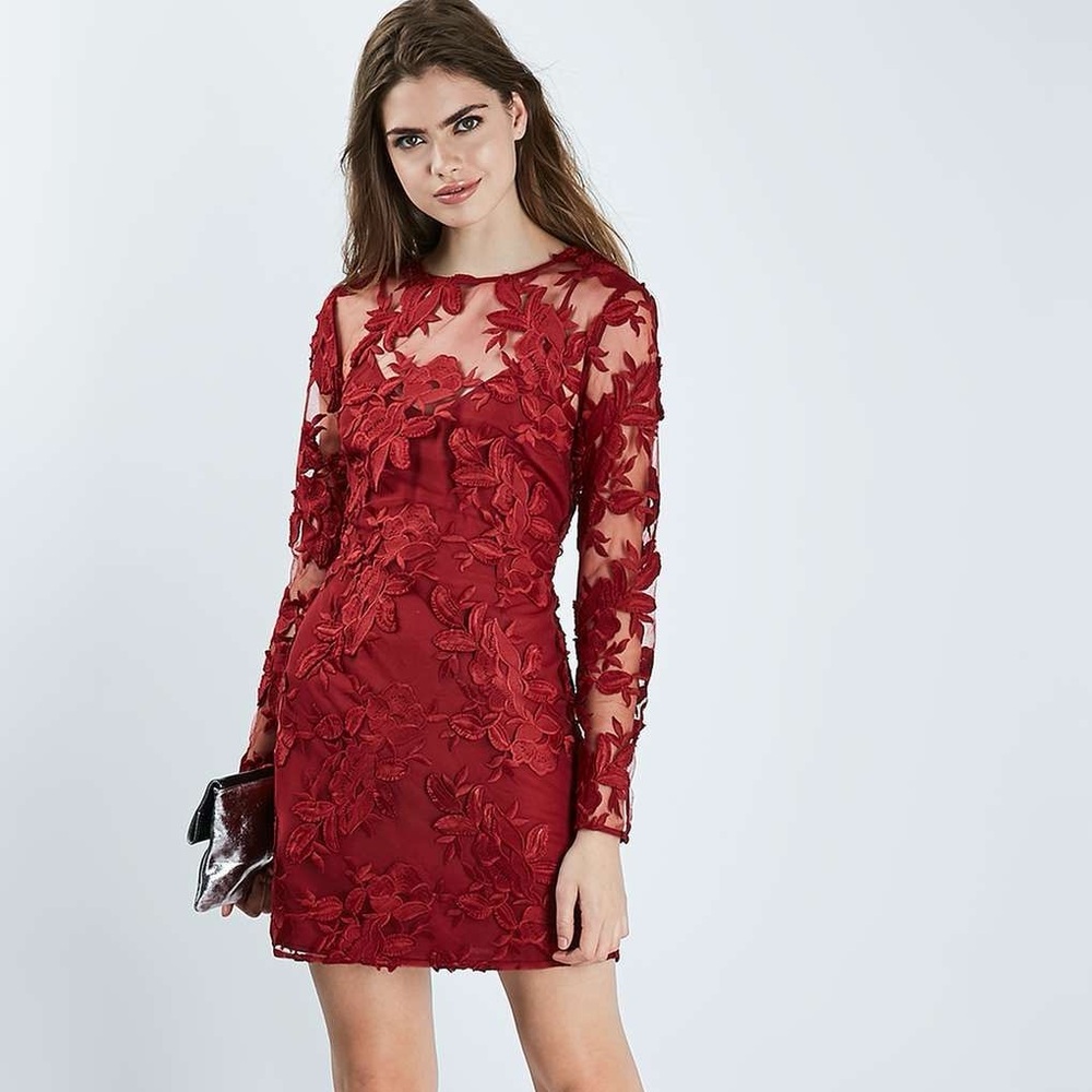 Red Holiday Party Dress